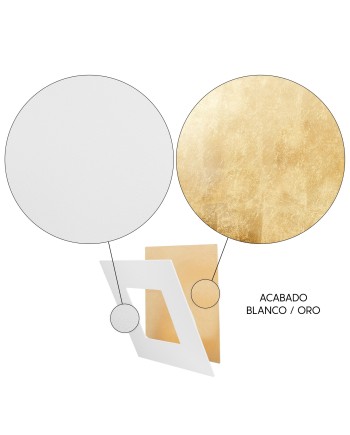 DALIA * APLIQUE CUADRADO 24W - ORO + BLANCO